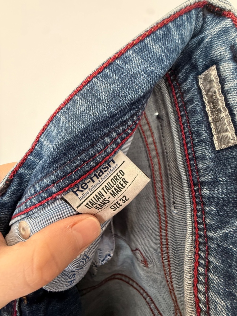 Re-Hash Italian Tailored Jeans Size 32 - Picture 3 of 5